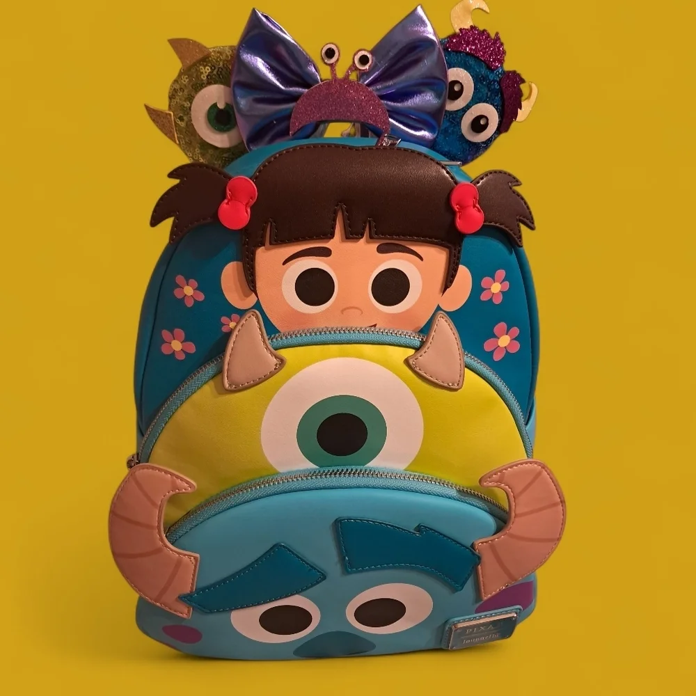 NWT Retrofacts Loungefly Disney Monsters Inc Mini Backpack And Ears
